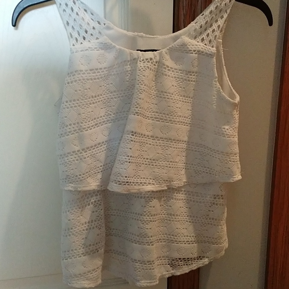 A lace tank top